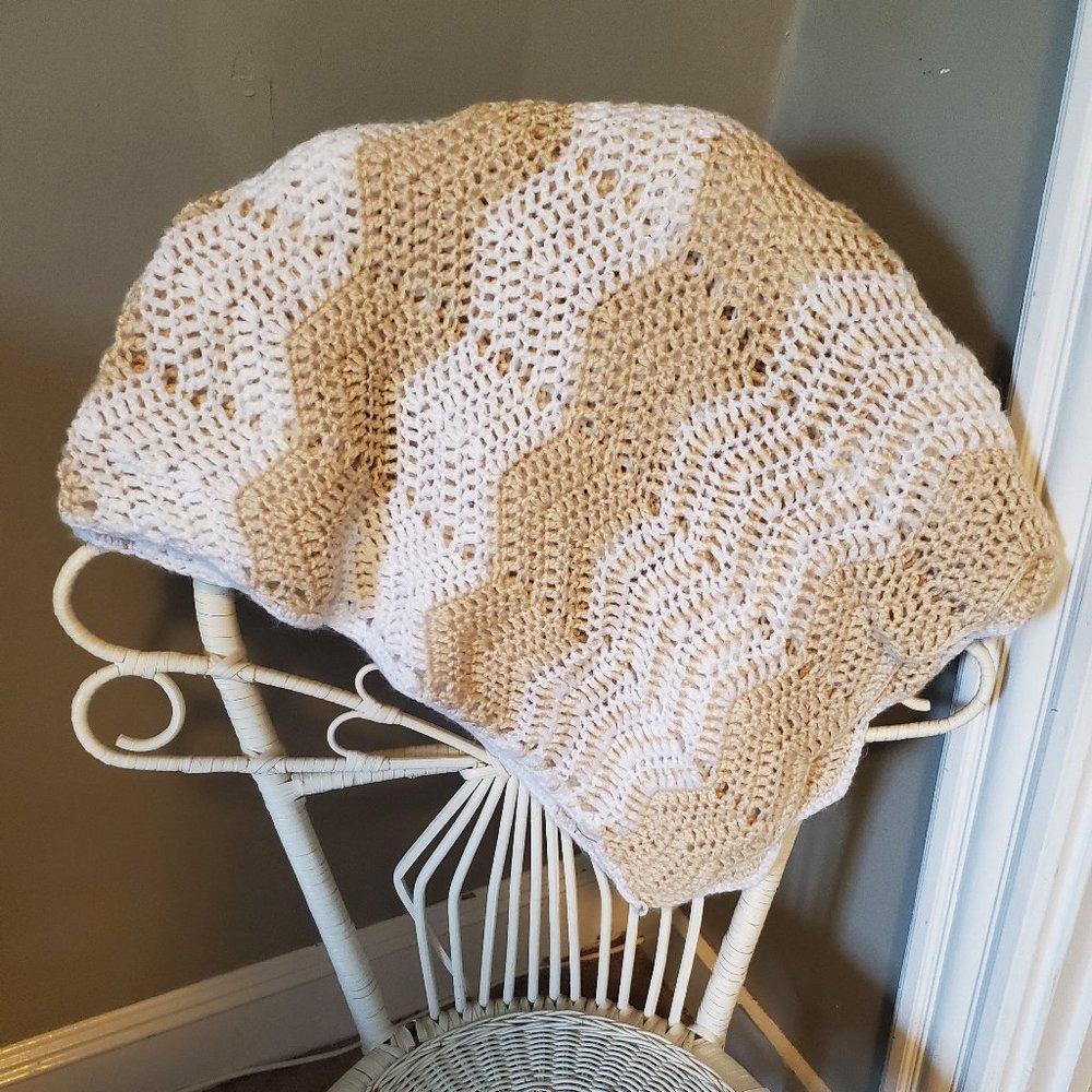 Hand-knit Granny Blanket Afghan